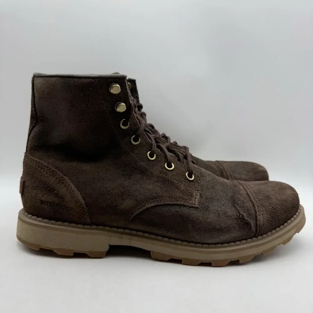 Sorel Mens Madson ll Ankle Boots US 10.5 EU 43.5 Brown Suede Waterproof GUC